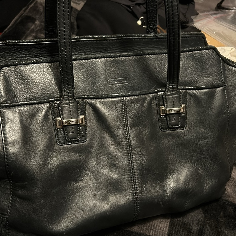 Coach black tote